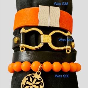 3 NEW RUSTIC CUFF Bracelets, OSU OkState Oklahoma State University ORANGE BLACK